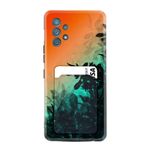Kılıfland Samsung Galaxy A73 ile Uyumlu Kılıf, Kartvizitli Kartlıklı, Silikon, Çiçek Desenli, Siyah