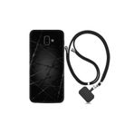 kilifland Samsung Galaxy J6 Plus ile Uyumlu Kılıf Desenli Silikon Ipli Boyun Askılı Dikenli Tel 1779