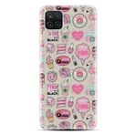 kilifland Samsung Galaxy M12 ile Uyumlu Kılıf Desenli Silikon Resimli Donut Flamingo St-1415