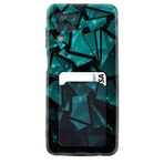 Kılıfland Samsung Galaxy M12 ile Uyumlu Kılıf, Kartvizitli Kartlıklı, Silikon, Balon ve Ay Desenli, Siyah