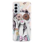 kilifland Samsung Galaxy M13 ile Uyumlu Kılıf Resimli Desenli Baskılı Silikon ile Uyumlu Kılıf Donut Girl 1408