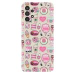 kilifland Samsung Galaxy M14 Uyumlu ile Uyumlu Kılıf Resimli Desenli Baskılı Silikon Donut Flamingo 1415