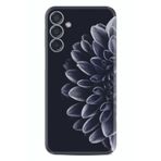 Kılıfland Samsung Galaxy M15 ile Uyumlu Silikon Kılıf, Çiçek Desen, Siyah