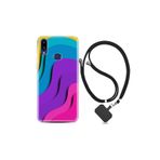 kilifland Samsung Galaxy M20 ile Uyumlu Kılıf Silikon Desen Boyun Askılı Renk Cümbüşü 1631