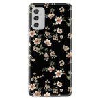 Kılıfland Samsung Galaxy M52 ile Uyumlu Kılıf, Boutique Baskılı, Çiçek Desenli, Siyah