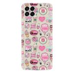 kilifland Samsung Galaxy M53 ile Uyumlu Kılıf Resimli Desenli Baskılı Silikon ile Uyumlu Kılıf Donut Flamingo 1415