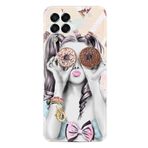 kilifland Samsung Galaxy M53 ile Uyumlu Kılıf Resimli Desenli Baskılı Silikon ile Uyumlu Kılıf Donut Girl 1408