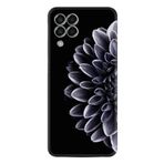 Kılıfland Samsung Galaxy M53 ile Uyumlu Silikon Kılıf, Çiçek Desen, Siyah