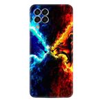 Kılıfland Samsung Galaxy M53 ile Uyumlu Silikon Kılıf, Desen Özel Seri, Red Blue Leon, Renkli