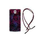 kilifland Samsung Galaxy Note 3 ile Uyumlu Kılıf Rasta Ipli Boyun Askılı Desenli Silikon Boyalar 1660