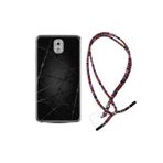 kilifland Samsung Galaxy Note 3 ile Uyumlu Kılıf Rasta Ipli Boyun Askılı Desenli Silikon Dikenli Tel 1779