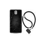 kilifland Samsung Galaxy Note 3 ile Uyumlu Kılıf Silikon Desen Boyun Askılı Dikenli Tel 1779