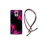 kilifland Samsung Galaxy Note 4 ile Uyumlu Kılıf Rasta Ipli Boyun Askılı Desenli Silikon Boyalar 1663