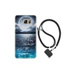 kilifland Samsung Galaxy Note 5 ile Uyumlu Kılıf Desenli Silikon Boyun Askılı Great Moon 1301