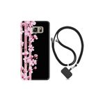 kilifland Samsung Galaxy Note 5 ile Uyumlu Kılıf Desenli Silikon Boyun Askılı Pink Flowers 3 1393