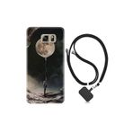 kilifland Samsung Galaxy Note 5 ile Uyumlu Kılıf Desenli Silikon Boyun Askılı Pizza Tower Jackson 1368