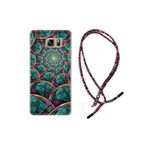 kilifland Samsung Galaxy Note 5 ile Uyumlu Kılıf Rasta Ipli Boyun Askılı Desenli Silikon Circles 1828
