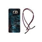 kilifland Samsung Galaxy Note 5 ile Uyumlu Kılıf Rasta Ipli Boyun Askılı Desenli Silikon Colorful Abstract 1384