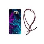 kilifland Samsung Galaxy Note 5 ile Uyumlu Kılıf Rasta Ipli Boyun Askılı Desenli Silikon Explosive 1734
