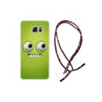 kilifland Samsung Galaxy Note 5 ile Uyumlu Kılıf Rasta Ipli Boyun Askılı Desenli Silikon Green 1832