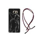 kilifland Samsung Galaxy Note 5 ile Uyumlu Kılıf Rasta Ipli Boyun Askılı Desenli Silikon Iskelet Astronot 1613
