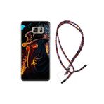 kilifland Samsung Galaxy Note 5 ile Uyumlu Kılıf Rasta Ipli Boyun Askılı Desenli Silikon Karga 1616