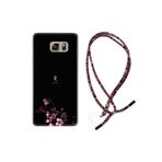 kilifland Samsung Galaxy Note 5 ile Uyumlu Kılıf Rasta Ipli Boyun Askılı Desenli Silikon Love 1629