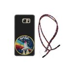 kilifland Samsung Galaxy Note 5 ile Uyumlu Kılıf Rasta Ipli Boyun Askılı Desenli Silikon Nasa 1326