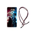 kilifland Samsung Galaxy Note 5 ile Uyumlu Kılıf Rasta Ipli Boyun Askılı Desenli Silikon Play Me 1757