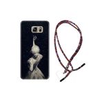 kilifland Samsung Galaxy Note 5 ile Uyumlu Kılıf Rasta Ipli Boyun Askılı Desenli Silikon Star Woman 1332