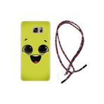 kilifland Samsung Galaxy Note 5 ile Uyumlu Kılıf Rasta Ipli Boyun Askılı Desenli Silikon White Green 1833