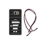 kilifland Samsung Galaxy Note 5 ile Uyumlu Kılıf Rasta Ipli Boyun Askılı Desenli Silikon Yanlızlık 1908