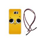 kilifland Samsung Galaxy Note 5 ile Uyumlu Kılıf Rasta Ipli Boyun Askılı Desenli Silikon Yellow 1831
