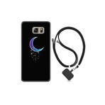 kilifland Samsung Galaxy Note 5 ile Uyumlu Kılıf Resimli Desenli Silikon Boyun Askılı Moon Star 1851