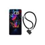 kilifland Samsung Galaxy Note 5 ile Uyumlu Kılıf Resimli Desenli Silikon Boyun Askılı Mysterious World 1806