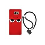 kilifland Samsung Galaxy Note 5 ile Uyumlu Kılıf Resimli Desenli Silikon Boyun Askılı Red 1829