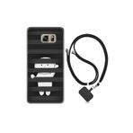 kilifland Samsung Galaxy Note 5 ile Uyumlu Kılıf Resimli Desenli Silikon Boyun Askılı Yanlızlık 1908