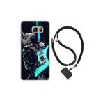 kilifland Samsung Galaxy Note 5 ile Uyumlu Kılıf Silikon Desen Boyun Askılı Dog Guitar 1789