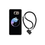 kilifland Samsung Galaxy Note 5 ile Uyumlu Kılıf Silikon Desen Boyun Askılı Love Cats 1604
