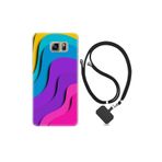 kilifland Samsung Galaxy Note 5 ile Uyumlu Kılıf Silikon Desen Boyun Askılı Renk Cümbüşü 1631