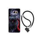 kilifland Samsung Galaxy Note 5 ile Uyumlu Kılıf Silikon Desen Boyun Askılı Super Cat 1666