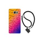 kilifland Samsung Galaxy Note 5 ile Uyumlu Kılıf Silikon Desen Boyun Askılı Üçgenler 1635