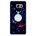 kilifland Samsung Galaxy Note 5 ile Uyumlu Kılıf Silikon Desen Güzel Seri Ay Ve Astronot 1694