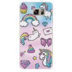 kilifland Samsung Galaxy Note 5 ile Uyumlu Kılıf Silikon Desen Güzel Seri Unicorn Mektup 1800