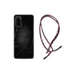 kilifland Samsung Galaxy S20 Fe ile Uyumlu Kılıf Rasta Ipli Boyun Askılı Desenli Silikon Dikenli Tel 1779
