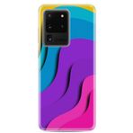 kilifland Samsung Galaxy S20 Ultra ile Uyumlu Kılıf Silikon Desen Boyun Askılı Renk Cümbüşü 1631