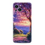 Kılıfland Samsung Galaxy S23 Pro Max ile Uyumlu Kılıf, Boutique Baskılı, Cennet Manzarası, Mor-Pembe