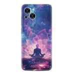 Kılıfland Samsung Galaxy S23 Pro Max ile Uyumlu Kılıf, Boutique Baskılı, Meditasyon Temalı, Mavi-Pembe
