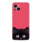 Kılıfland Samsung Galaxy S23 Pro Max ile Uyumlu Kılıf, Boutique Baskılı, Resimli Kedicik, Pembe-Siyah