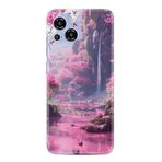 Kılıfland Samsung Galaxy S23 Pro Max ile Uyumlu Kılıf, Boutique Baskılı, Şelale Resimli, Pembe